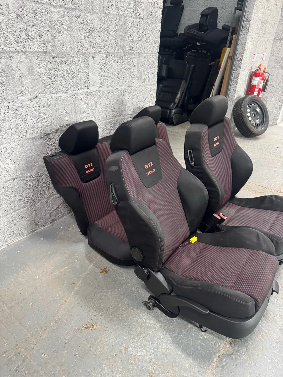 Mk4 golf leather heated 3 door Recaro seats cards - Image 1