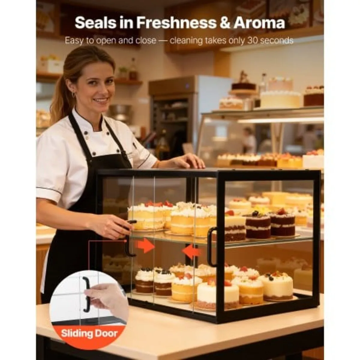 Bakery Display Case, 2-Tier Commercial Countertop - Image 2
