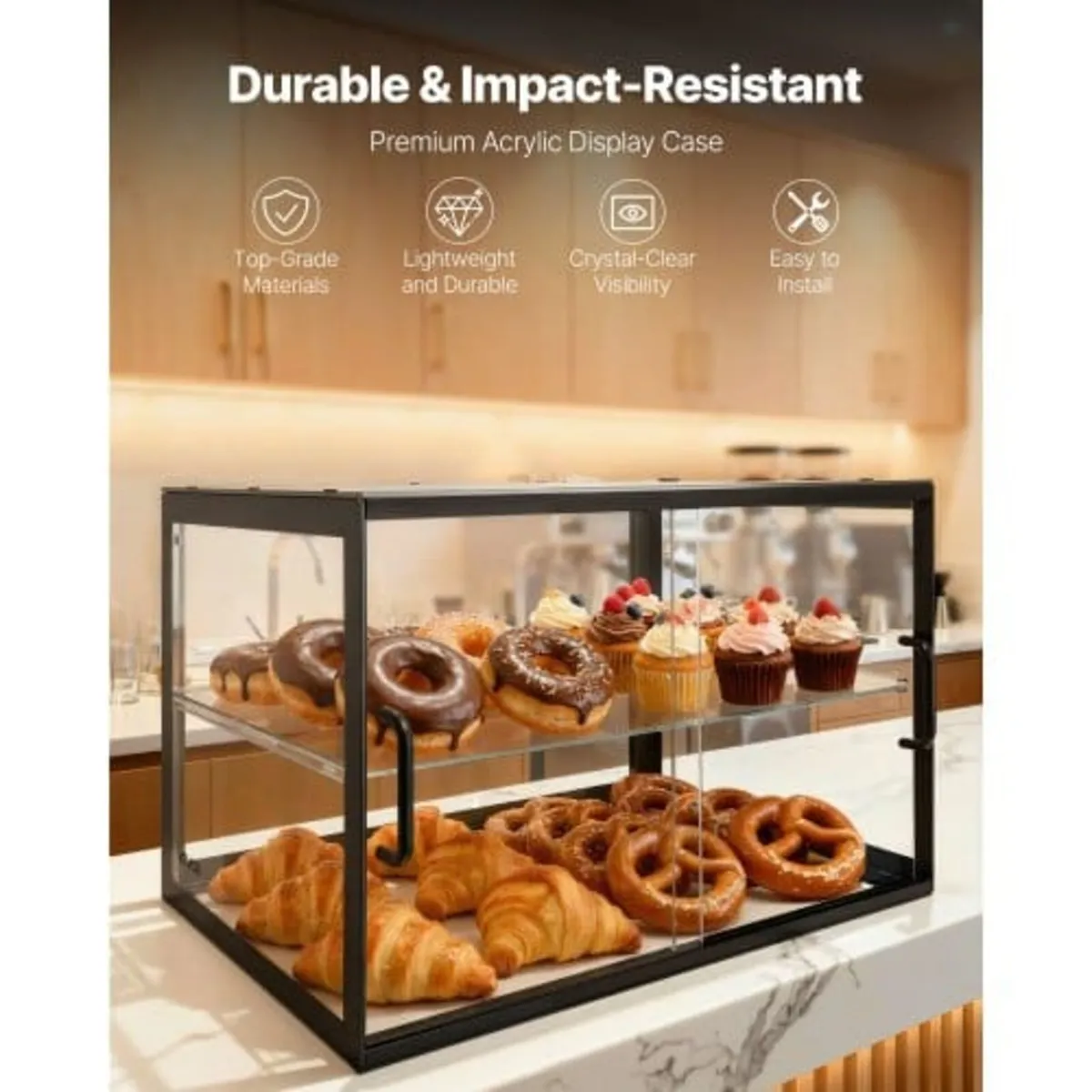 Bakery Display Case, 2-Tier Commercial Countertop - Image 3