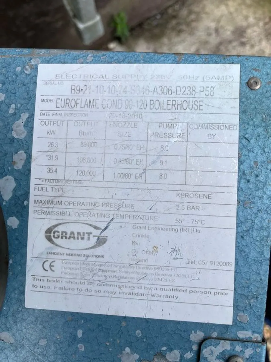 grant condenser boiler - Image 1
