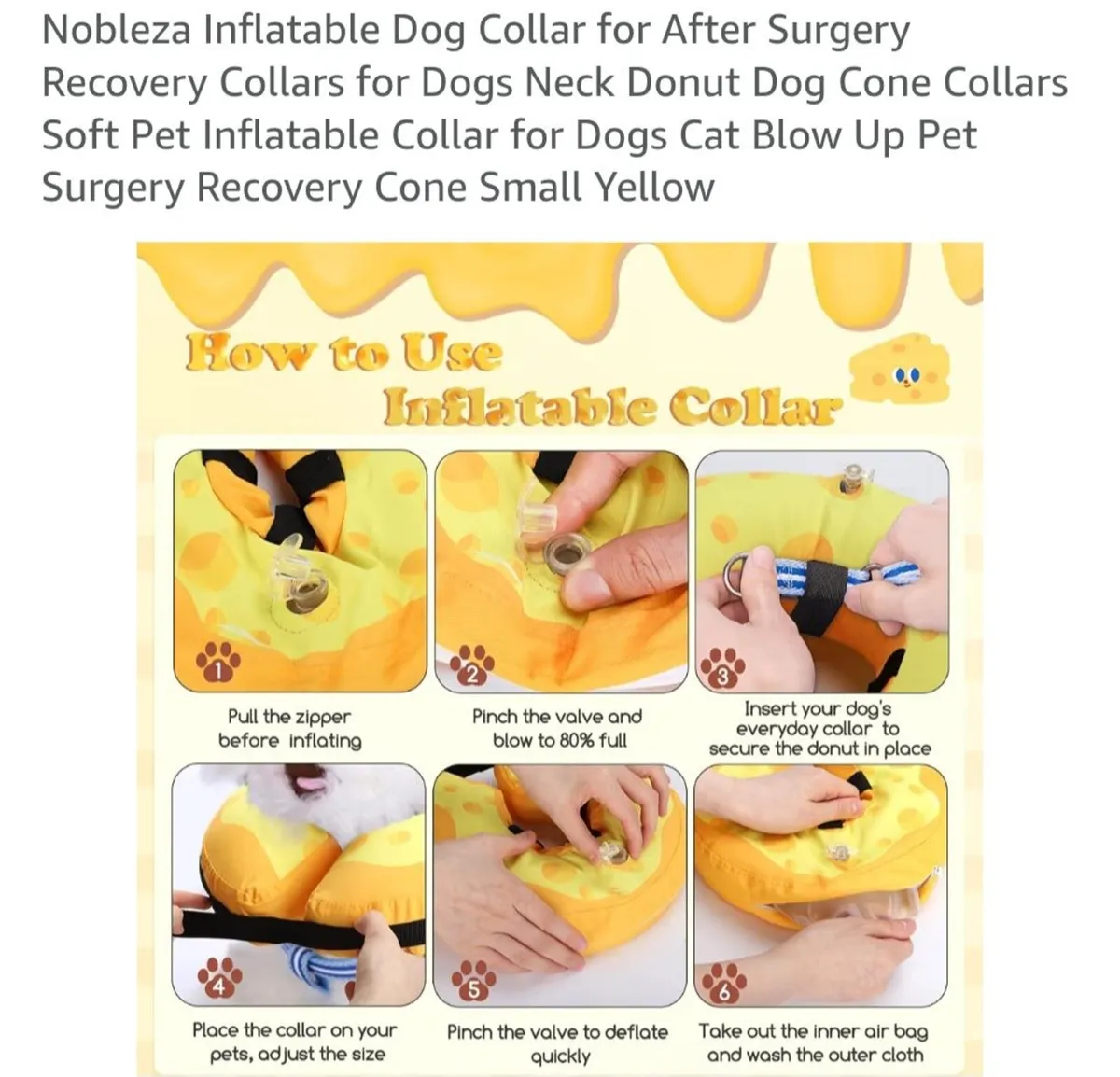 Inflatable Protective Recovery Neck Cone Cushion ( - Image 1