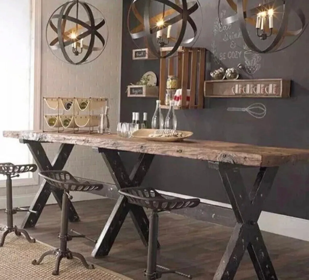 2x Cast Iron Tractor Kitchen Bar Stools NEW - Image 3