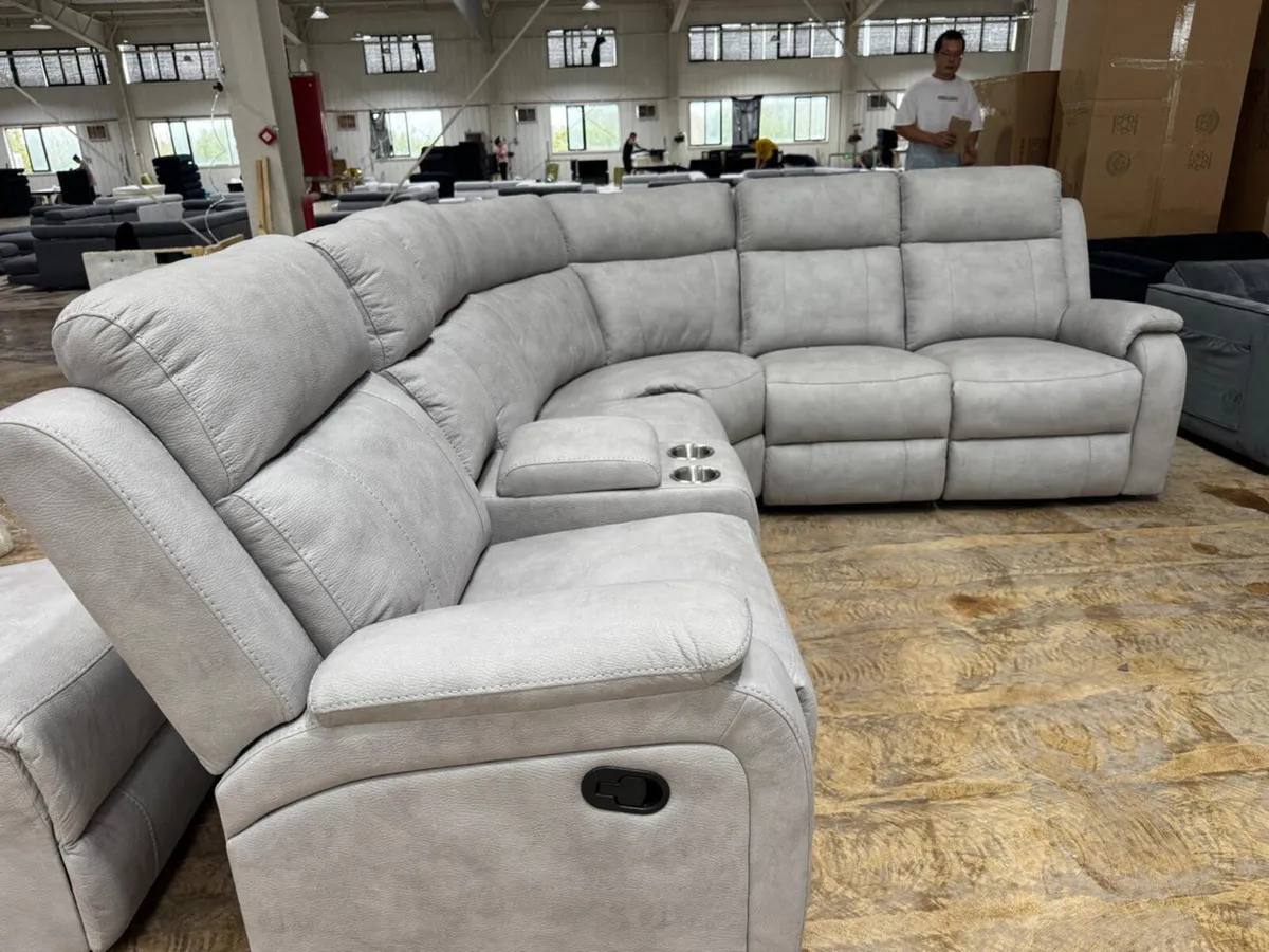 Torino Corner Fabric Recliner Sofa - Image 4