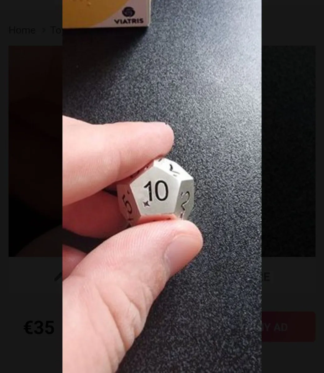 Heavy metal 6 piece Dungeons & Dragons dice set - Image 4