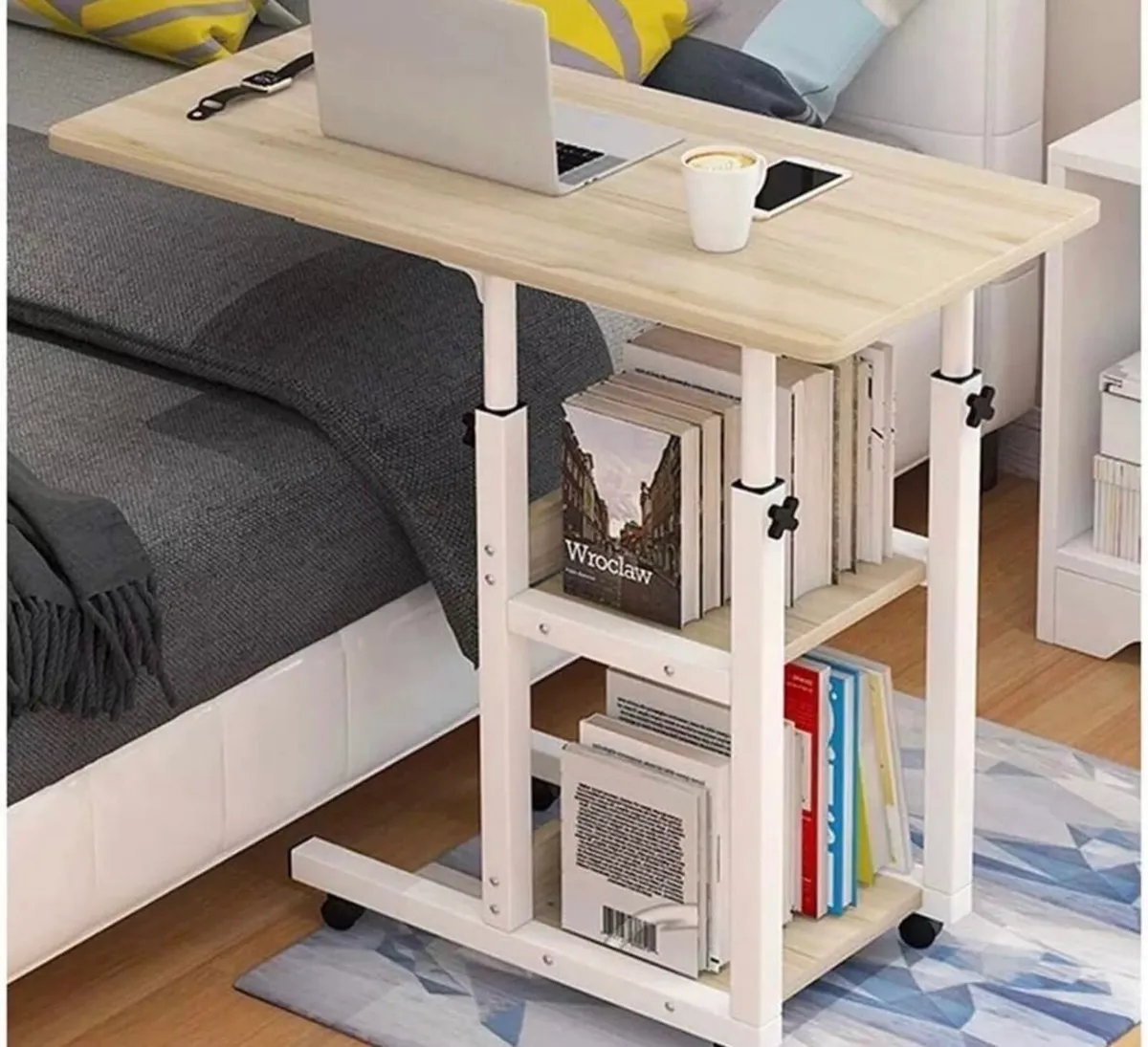Height Adjustable Overbed Table Over Bed Desk NEW - Image 3