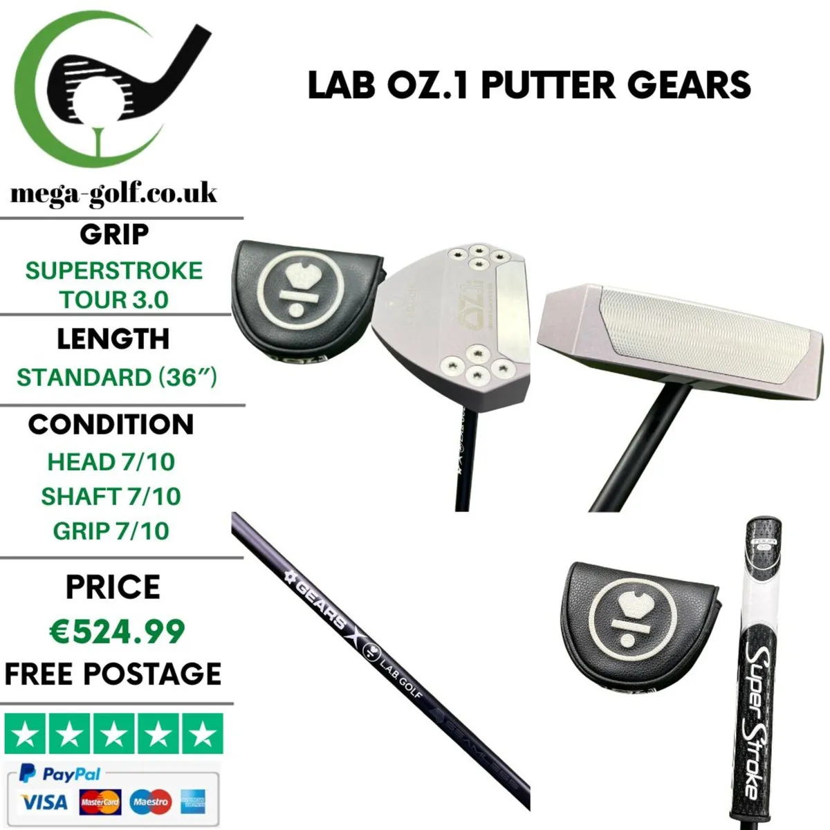 LAB OZ.1 Putter / 36" / Gears - Image 1