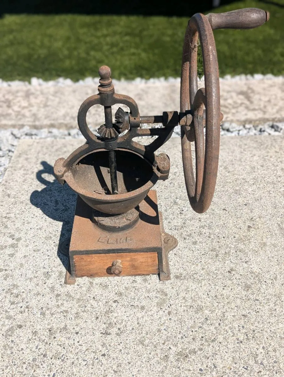 Antique Cast Iron Coffee Grinder - Image 1