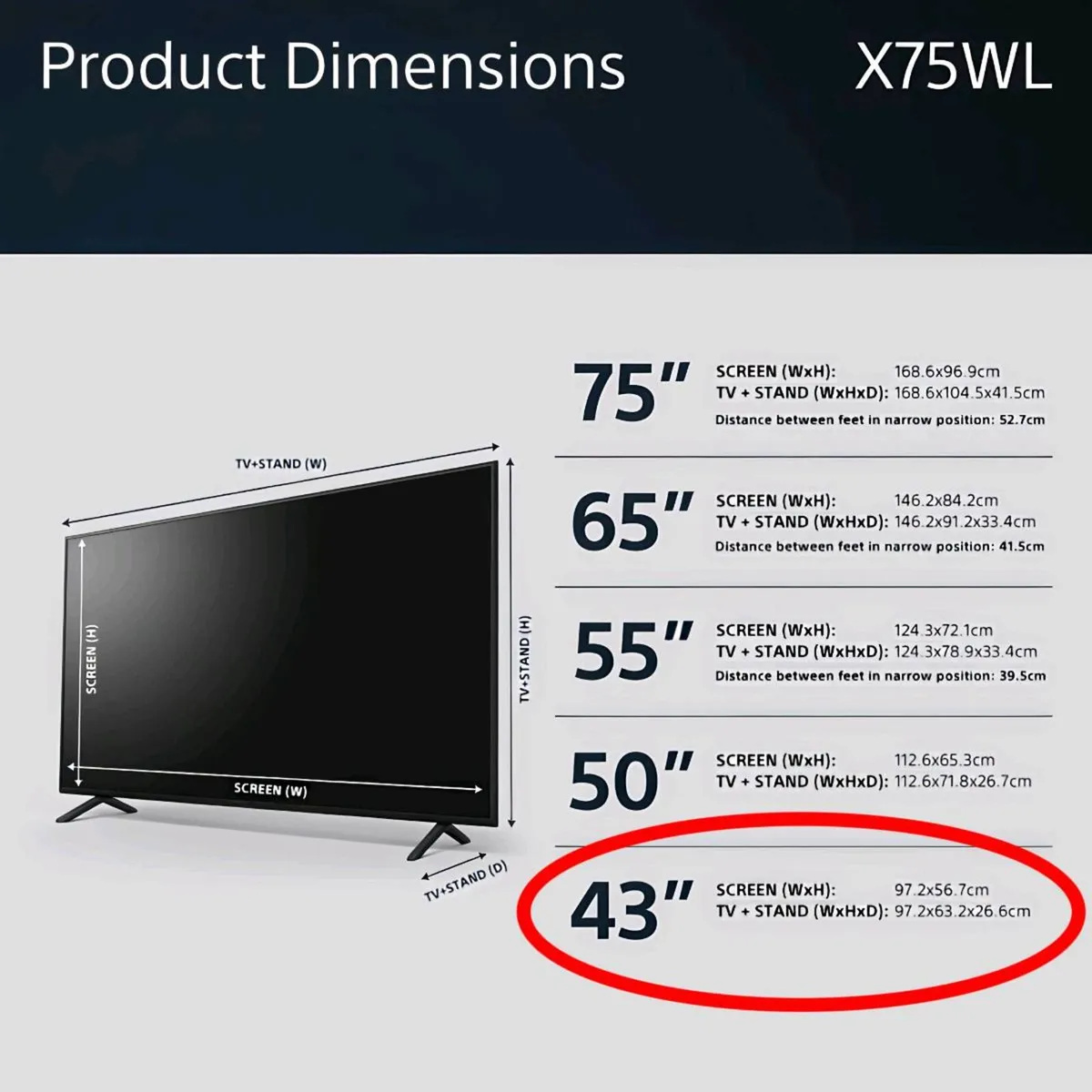 Sony Bravia X75WL 43” 4K Smart TV (Google TV) - Image 4