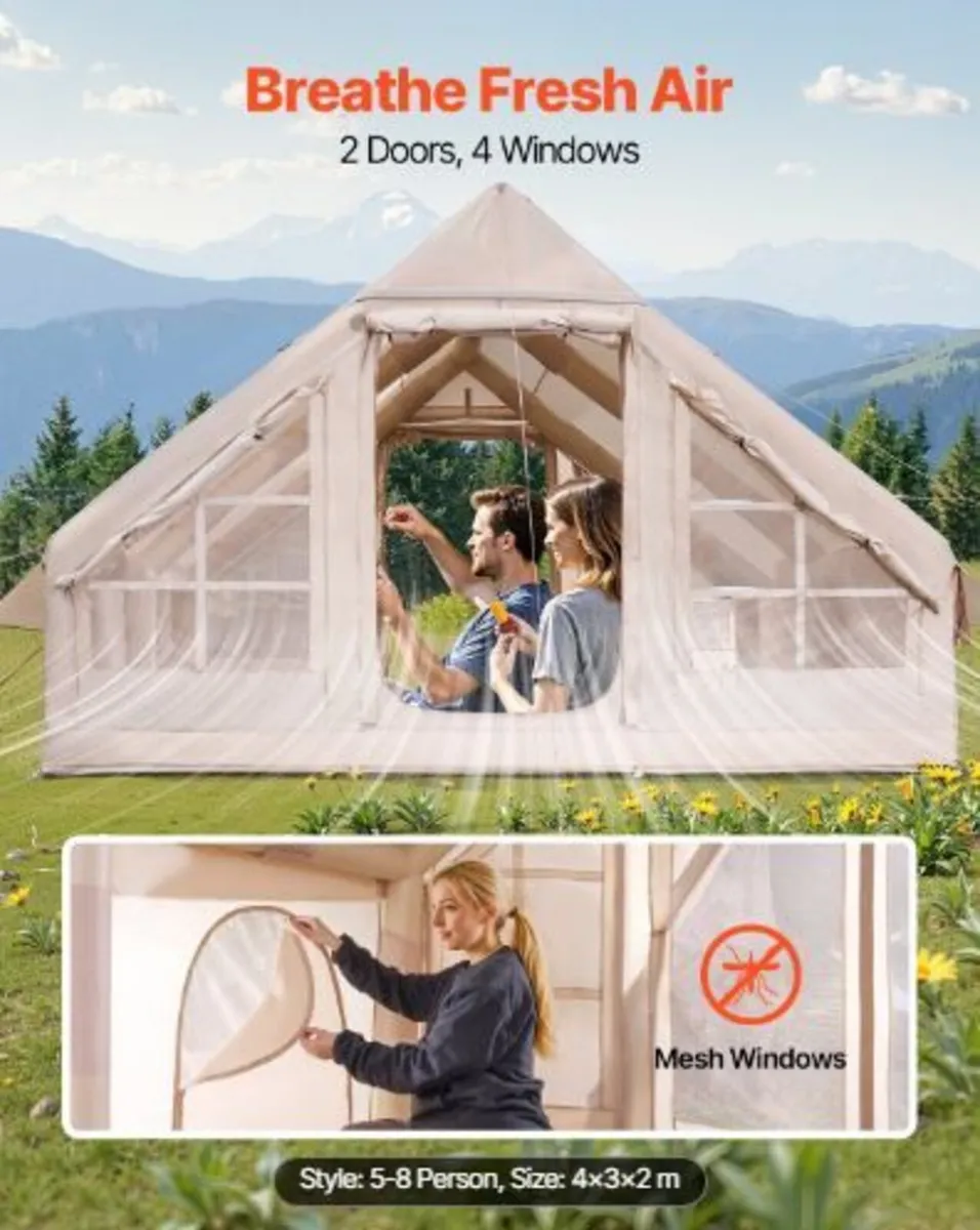 Inflatable Tents for Camping, 5-8 Person - Image 2