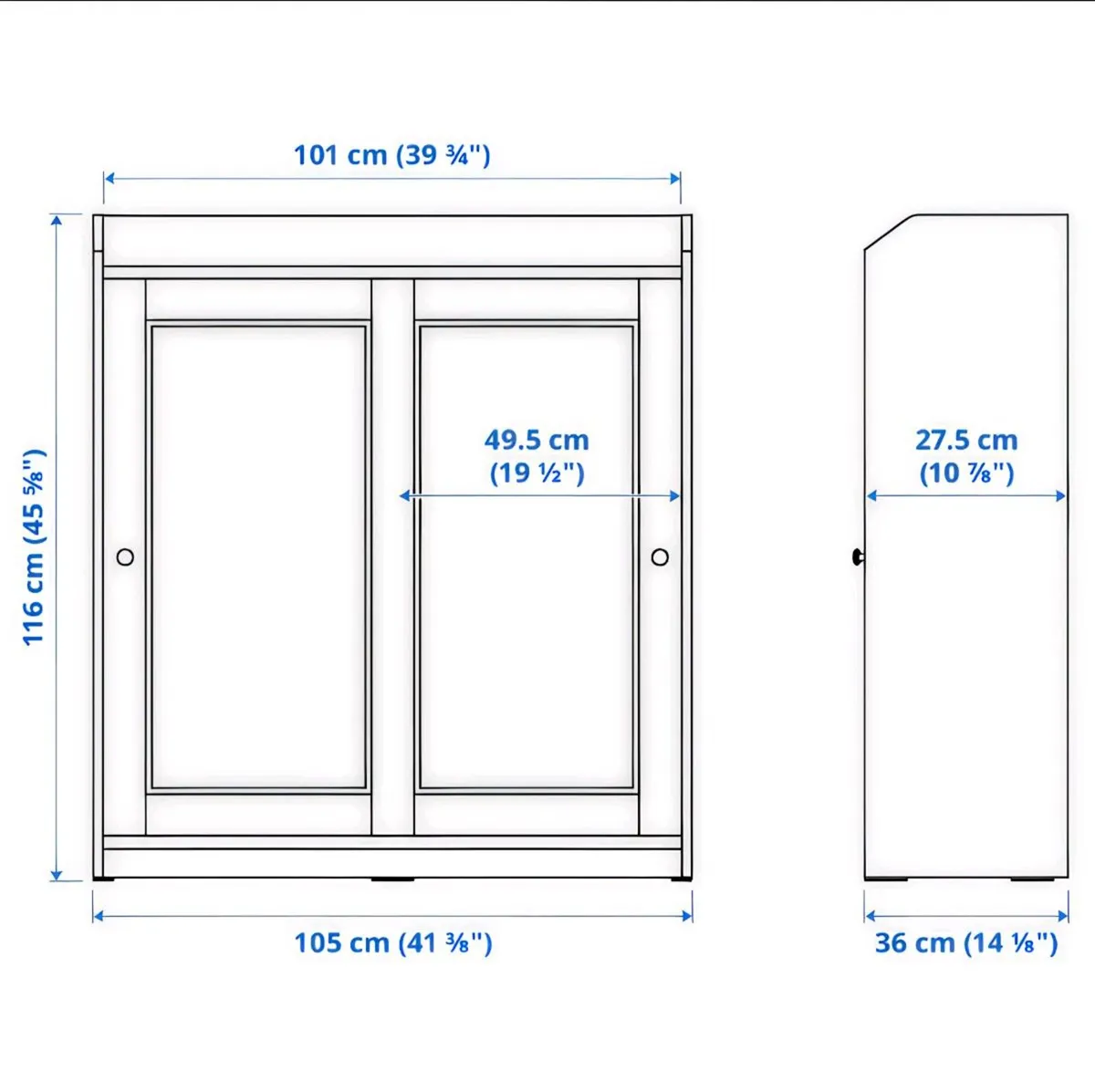 White Glass-Door Storage Cabinet + Handmade Star L - Image 4