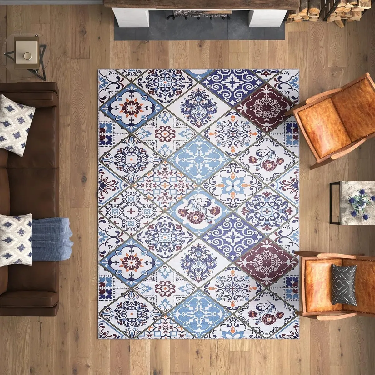 Washable Area Rugs for Living Room Traditional - Image 2
