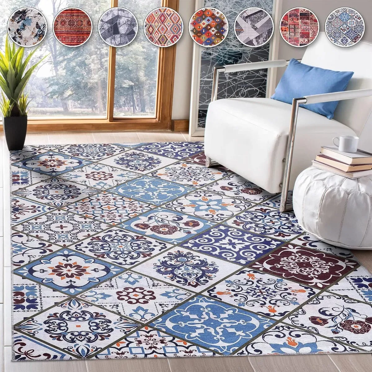 Washable Area Rugs for Living Room Traditional - Image 1