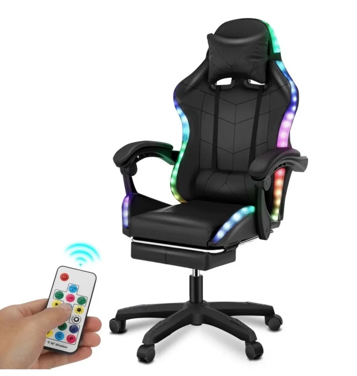 Gaming Chair with Footrest &Bluetooth Speakers NEW - Image 2