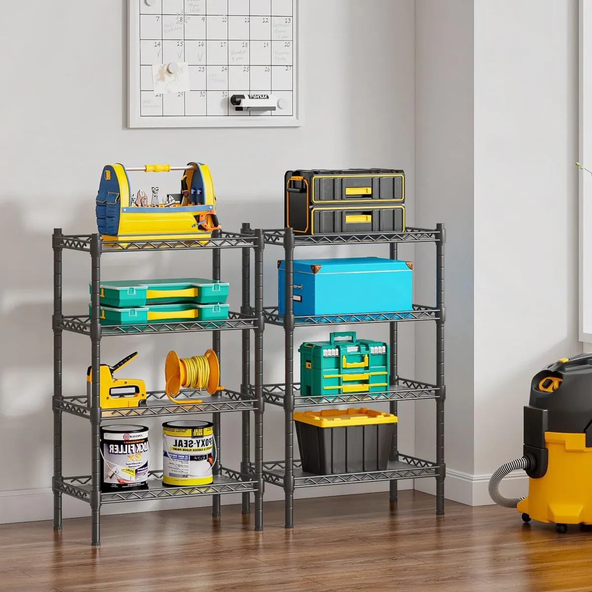 8-Tier Wire Shelving Unit 8 Shelves Metal - Image 2