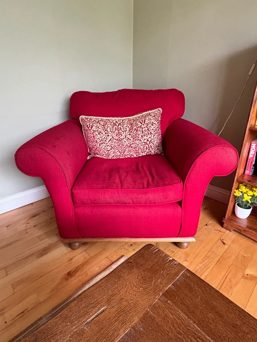 Two seater couch & armchair - Image 2