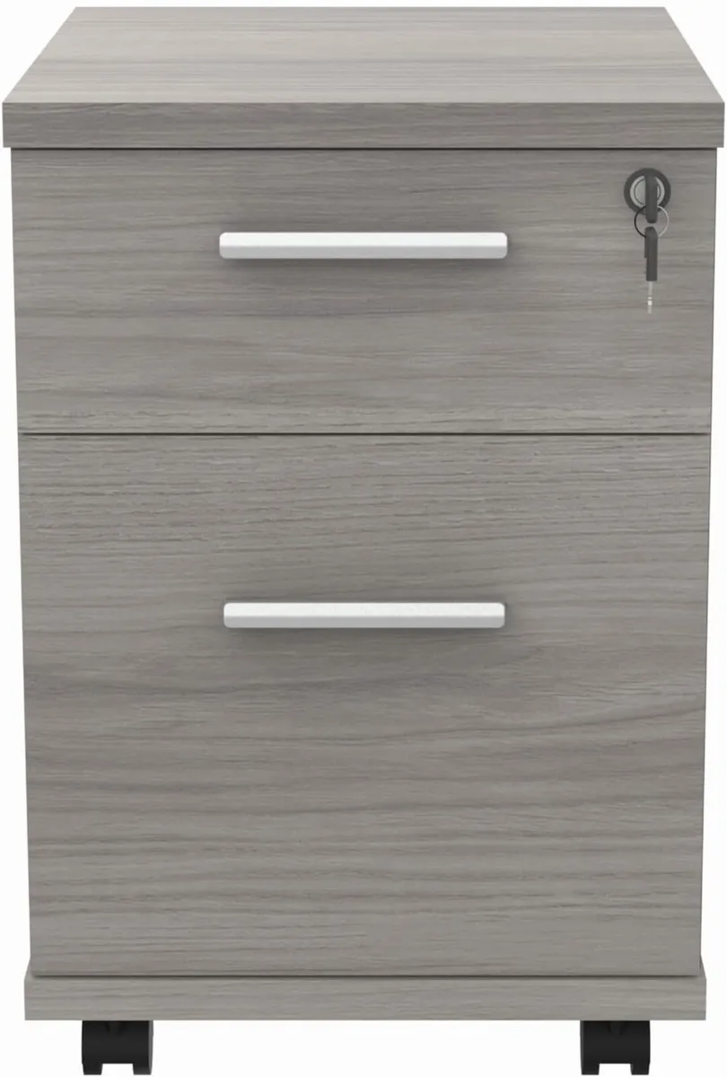 Essentials Heavy Duty 2 Drawer Mobile Pedestal A4 - Image 3