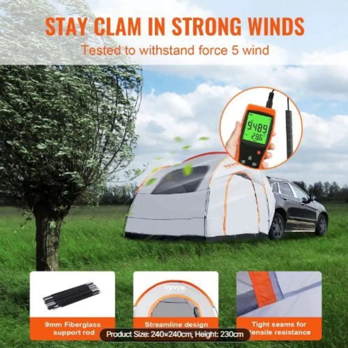 SUV Camping Tent, 8'-8' SUV Tent - Image 1