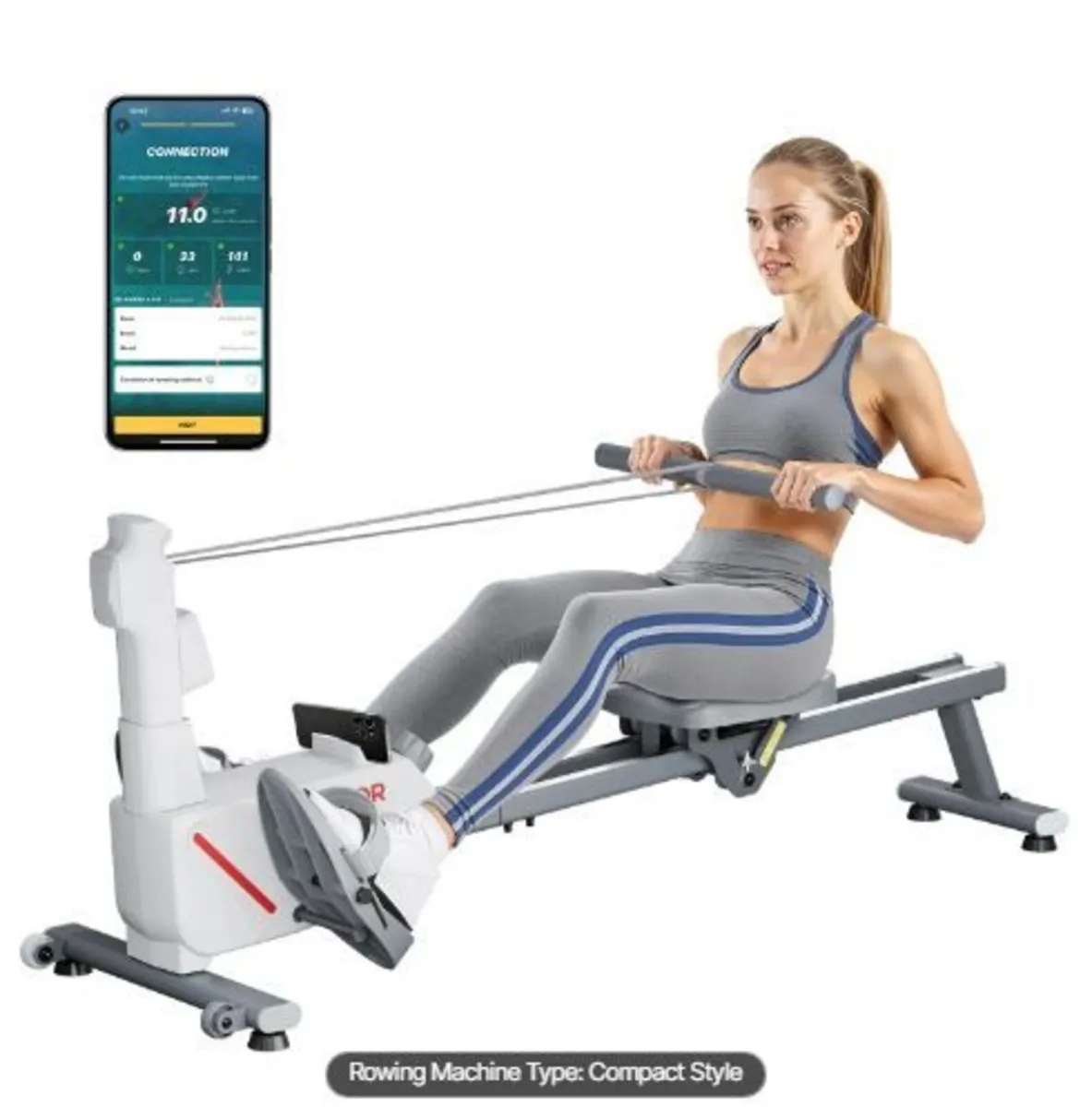 Magnetic Rowing Machine,16-Level Quiet Resistance - Image 2