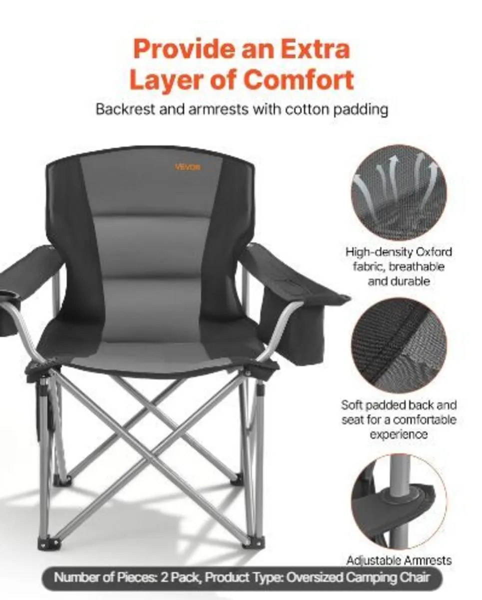 Oversized Camping Chairs, 204 kg Heavy - Image 3