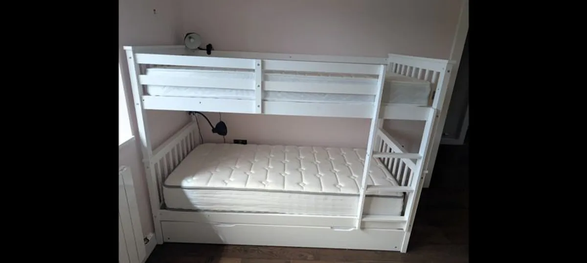 Bunk Bed with Trundle and 1 high quality matteress - Image 1