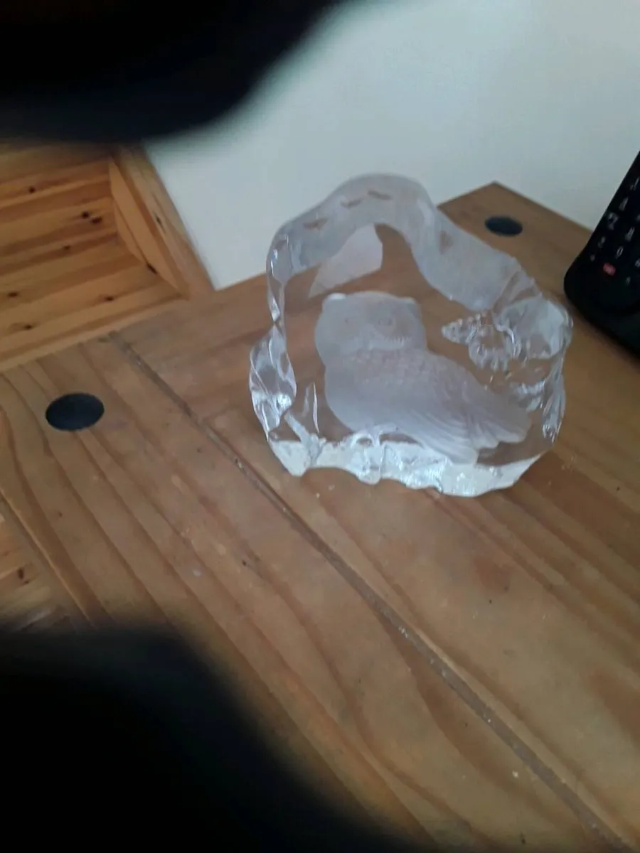 Beautiful glass paper weight.
 Shaped as an owl. - Image 3