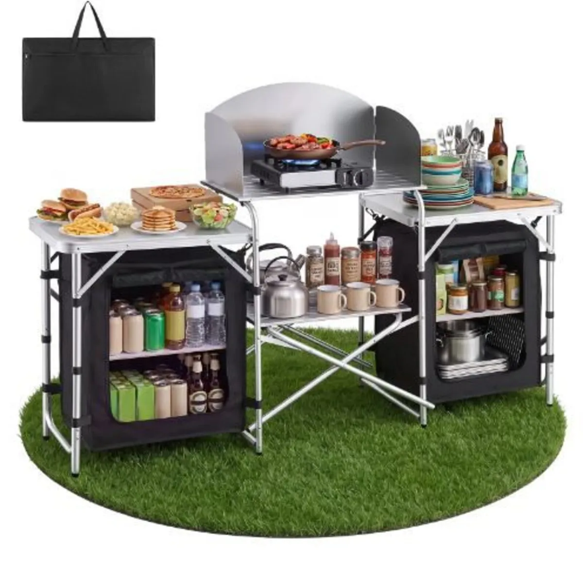 Folding Camping Table, Outdoor Portable Aluminum - Image 3