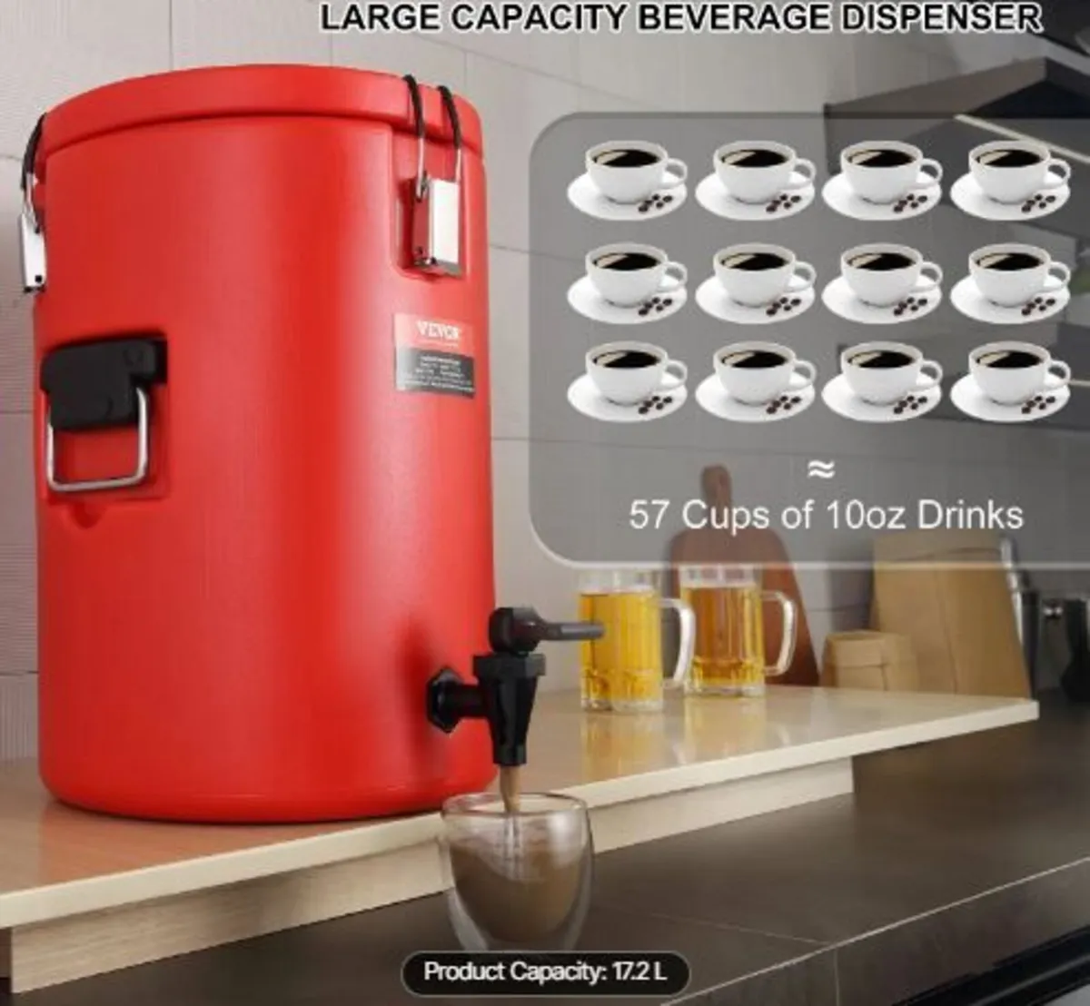 Stainless Steel Insulated Beverage Dispenser - Image 2