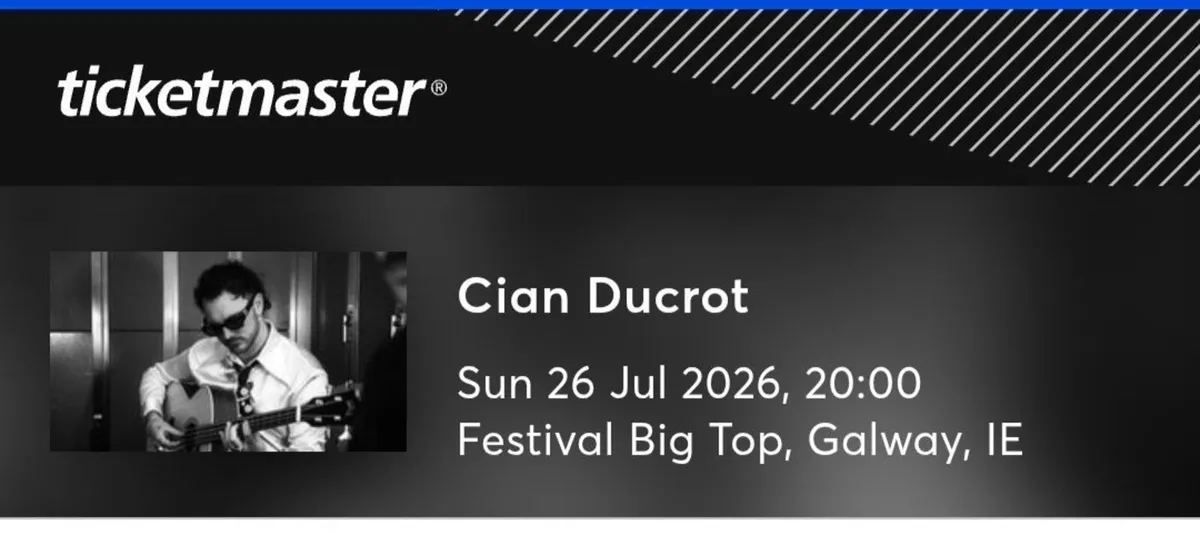 Festival tickets Cian Ducrot Galway - Image 1