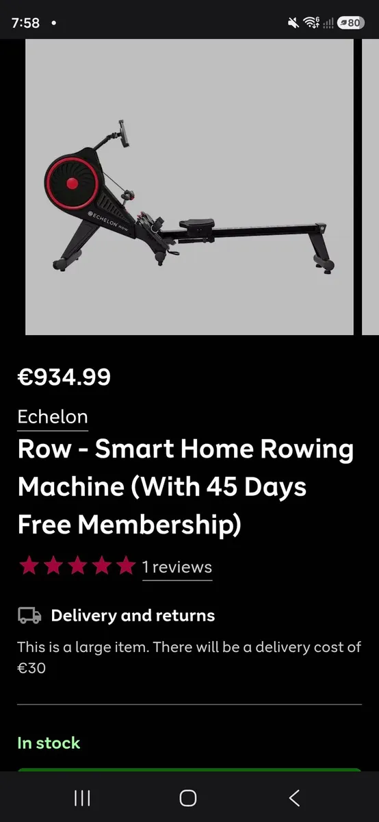 LIKE NEW SMART HOME ROWING MACHINE - Image 2