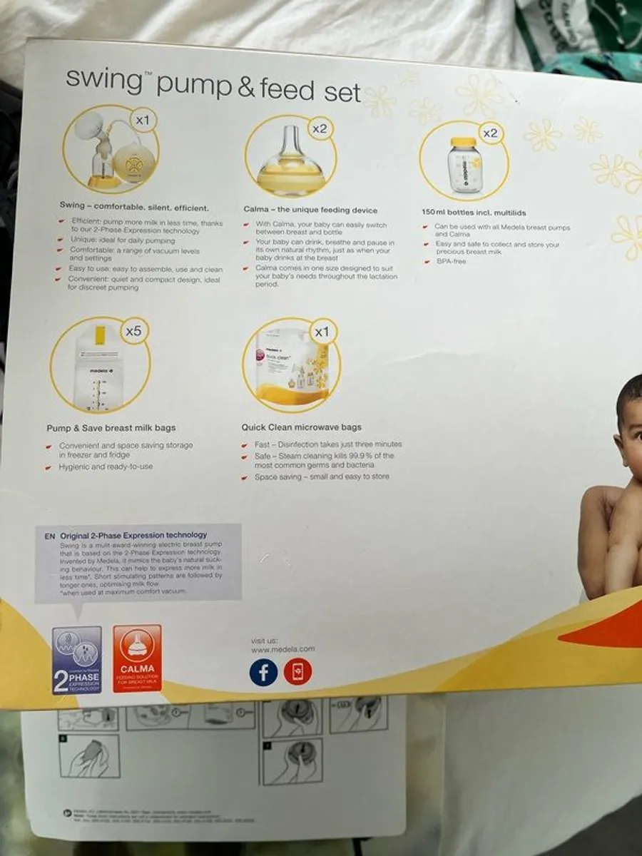 medela swing pump and feed set - Image 2