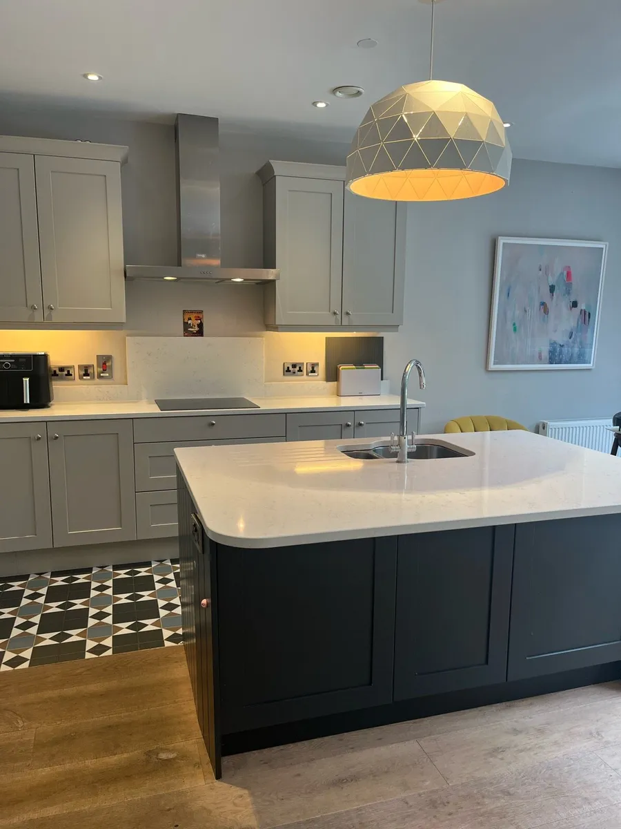 Nolan Shaker Kitchen with Quartz Worktops & Island - Image 1