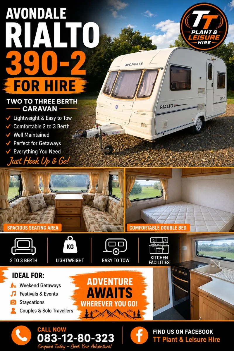 Rialto 2/3 berth caravan hire