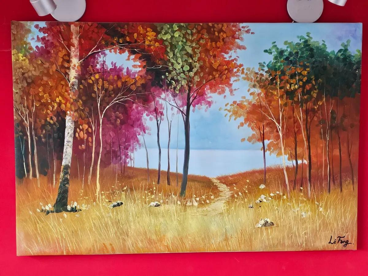 Painting Lake Sea Woods Forest scene Li Fang - Image 1
