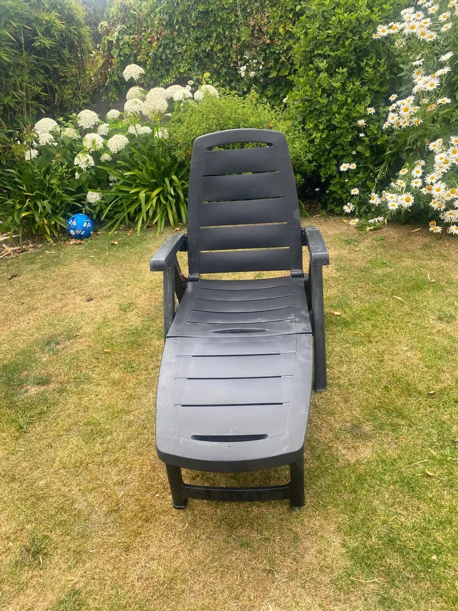 Sun lounger with cushion - Image 1