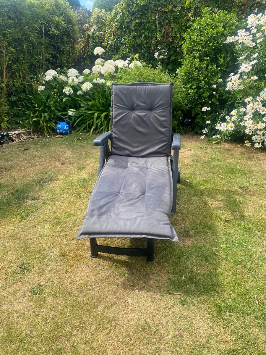Sun lounger with cushion - Image 2