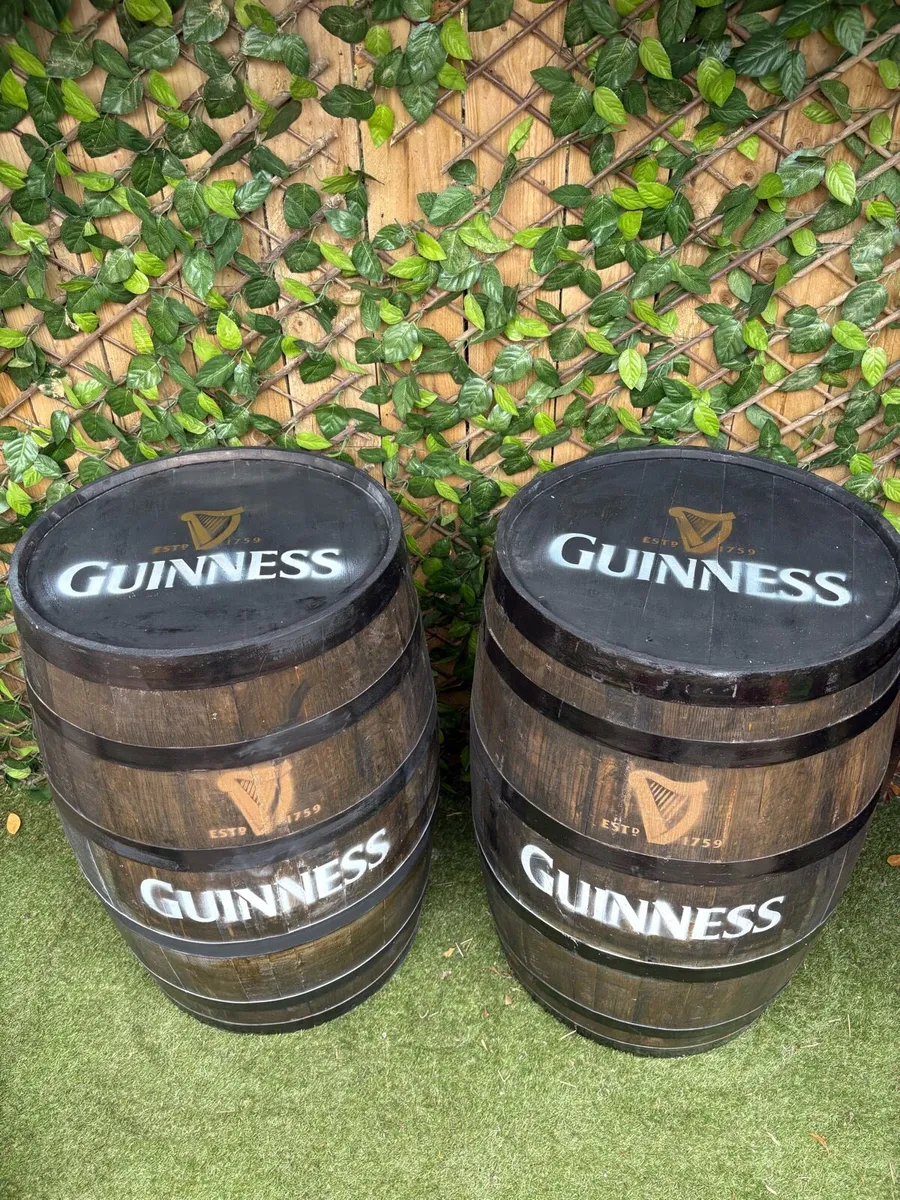 Whiskey barrel tables - Image 4