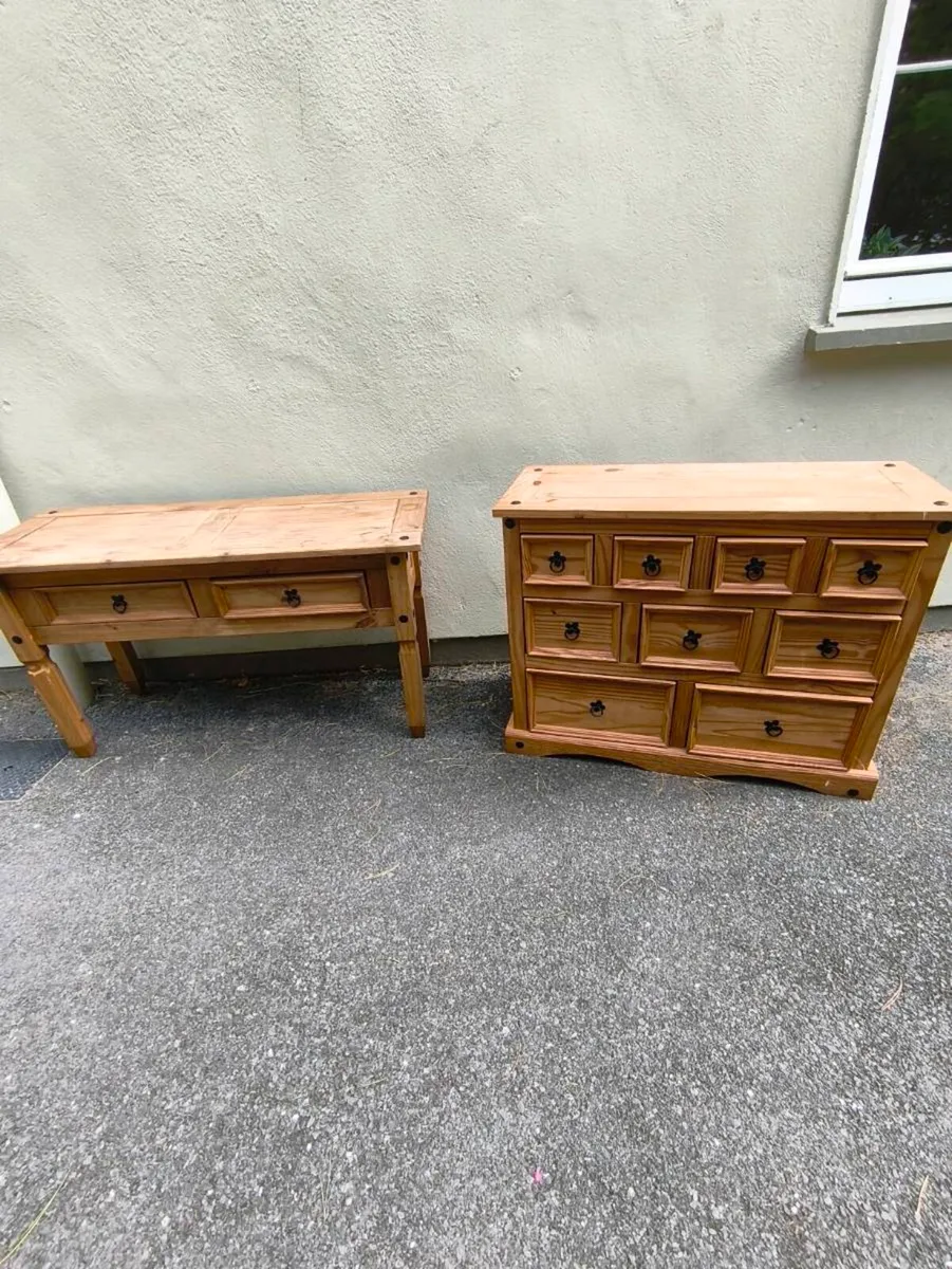 2 beautiful mexican pine dressers as new - Image 1