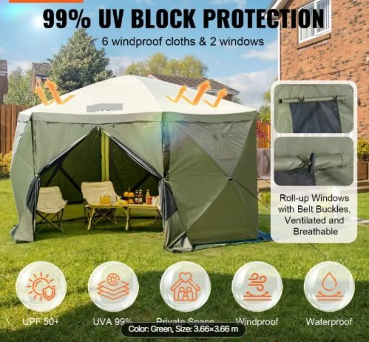 Pop Up Gazebo Tent, Pop-Up Screen - Image 3