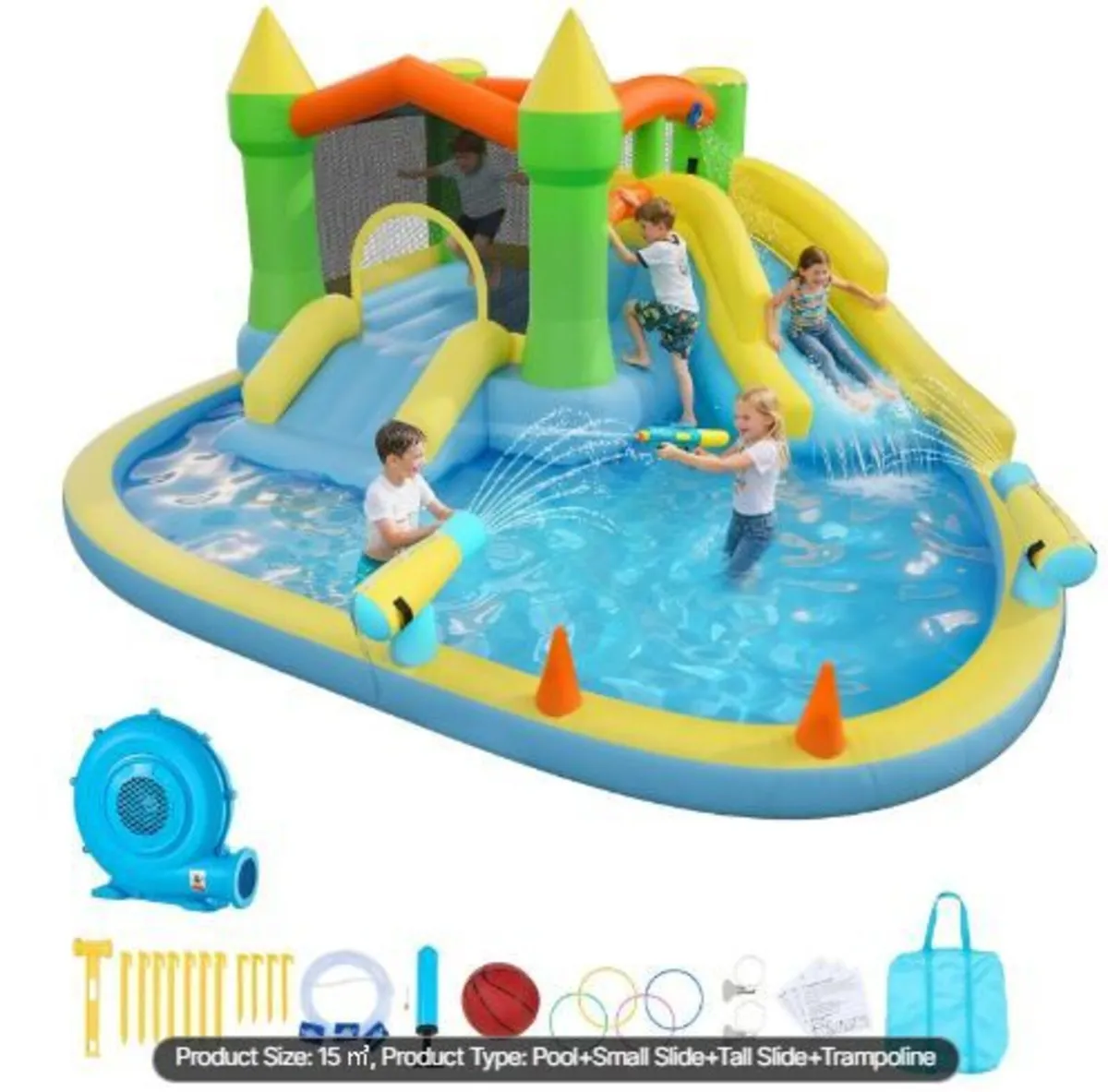 Inflatable Bounce House, 12.5 x 13.1 x 6.5 ft - Image 4