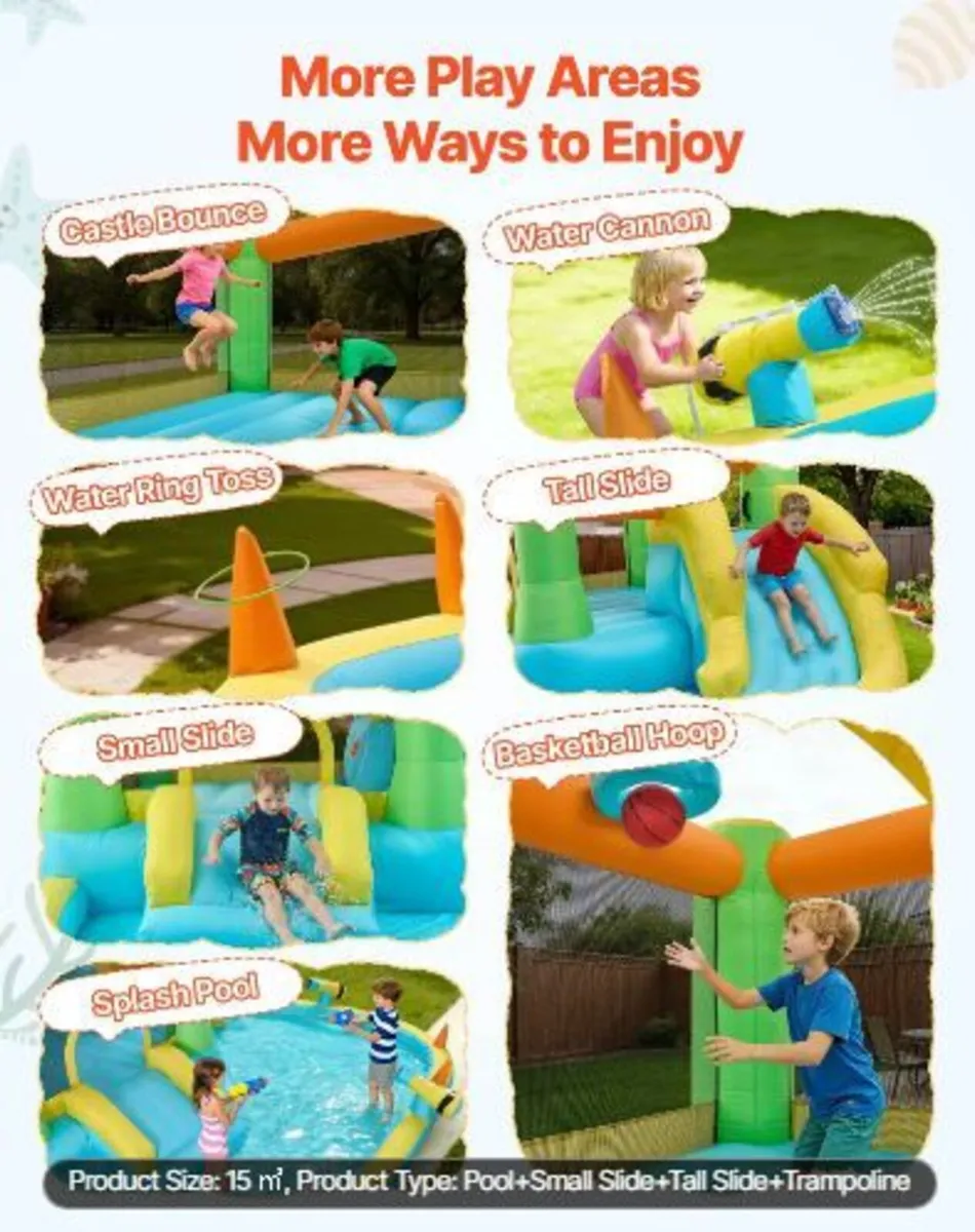Inflatable Bounce House, 12.5 x 13.1 x 6.5 ft - Image 2