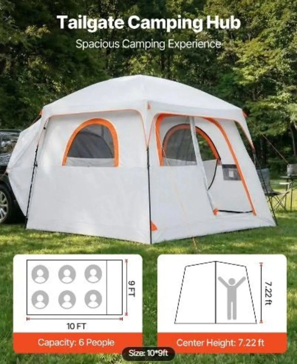 Large SUV Tent for 6 Person, 3.05 x 2.74m 3-Seaso - Image 3
