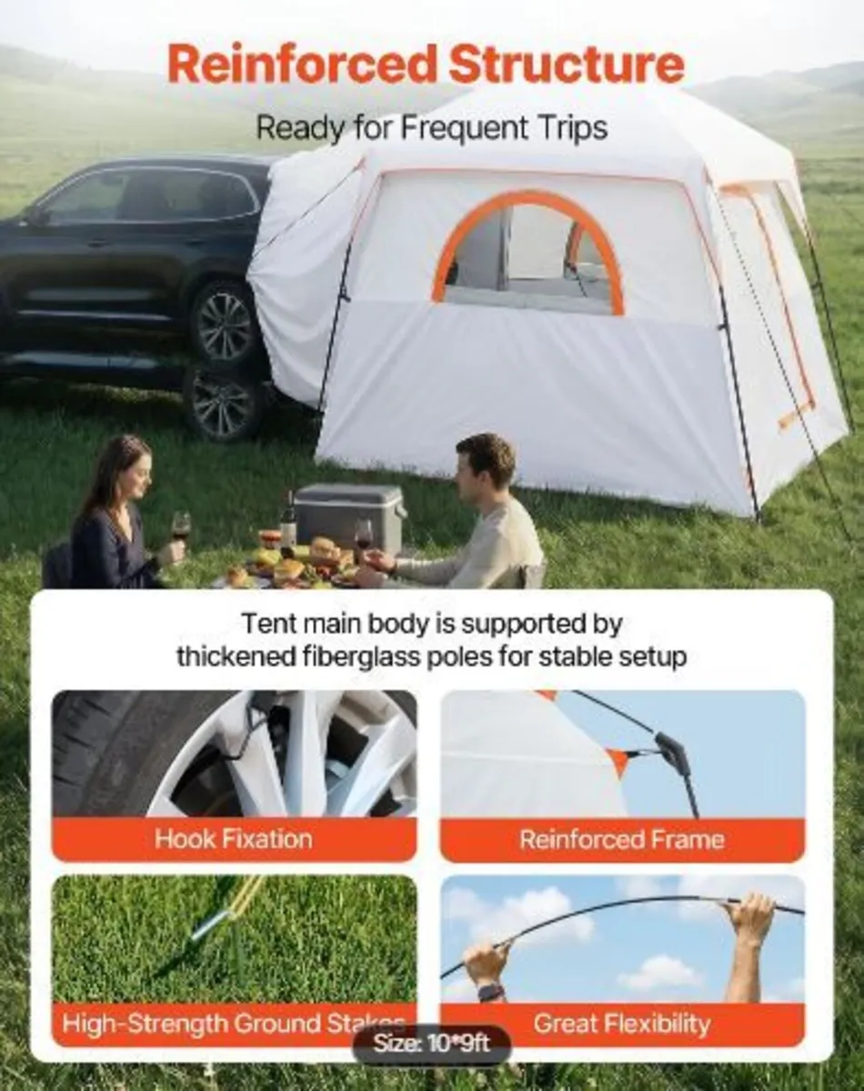 Large SUV Tent for 6 Person, 3.05 x 2.74m 3-Seaso - Image 2