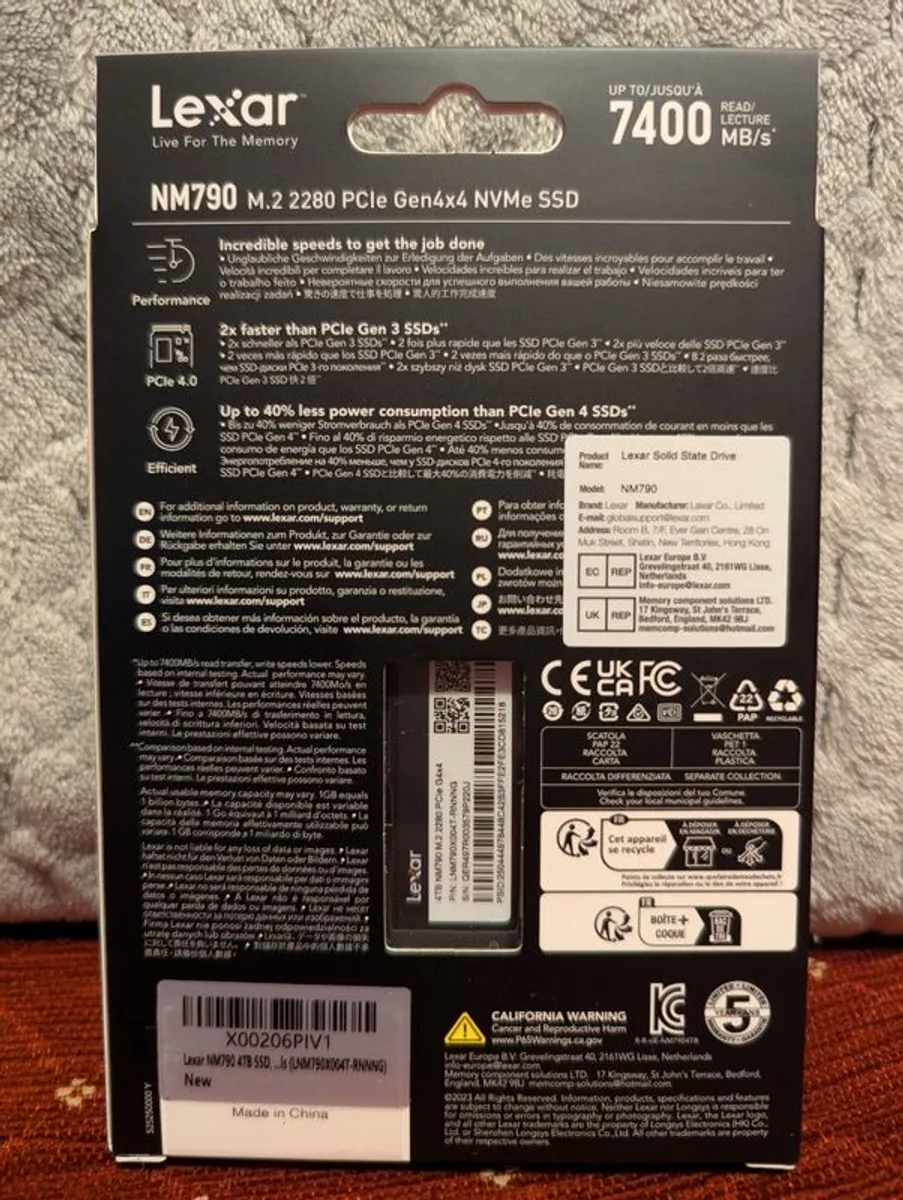 Lexar 4tb Nm790 M.2 2280 Pcie Nvme 4.0 Ssd - Image 2