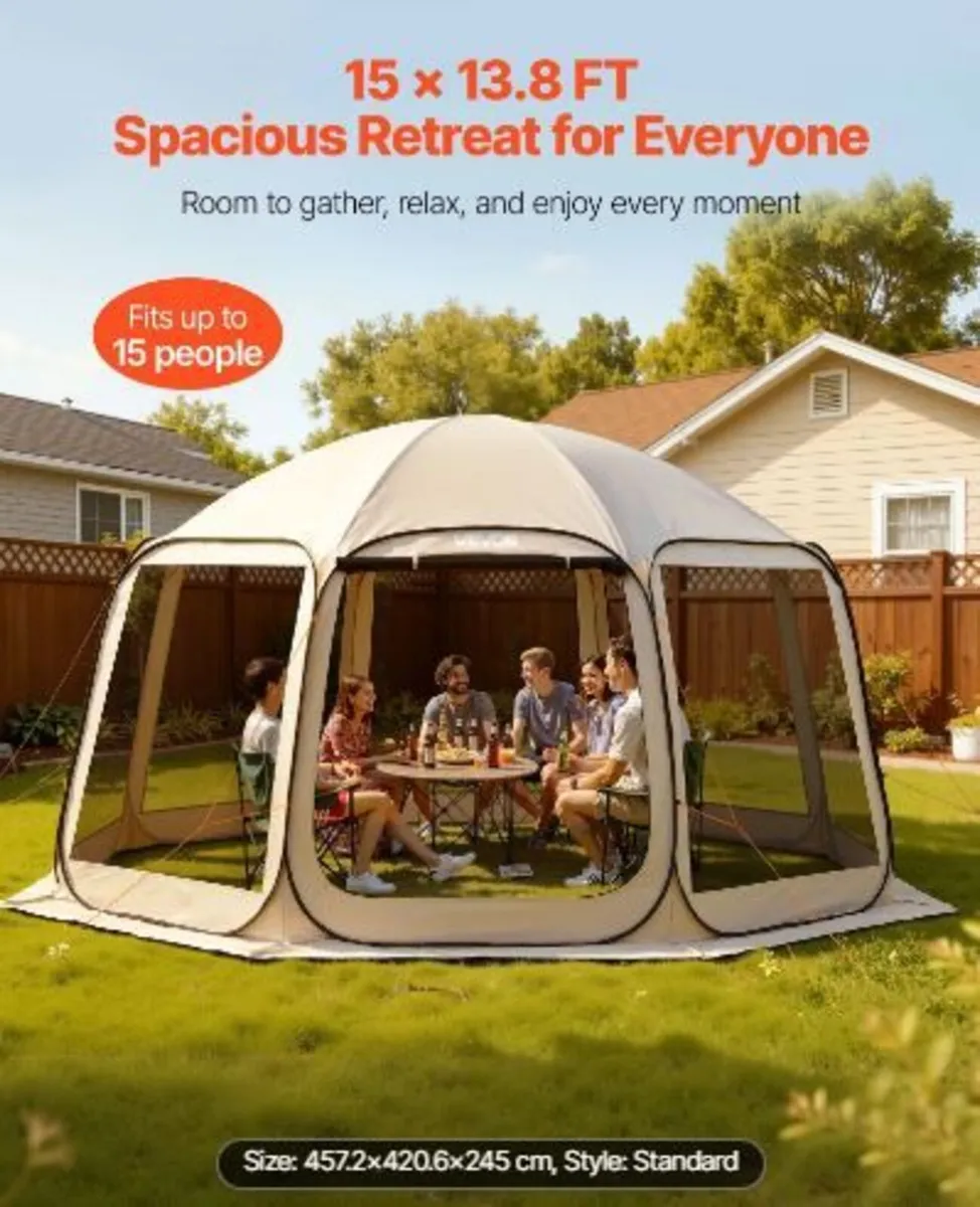 Screen House Tent, 4500 x 4250 x 2450 mm - Image 4