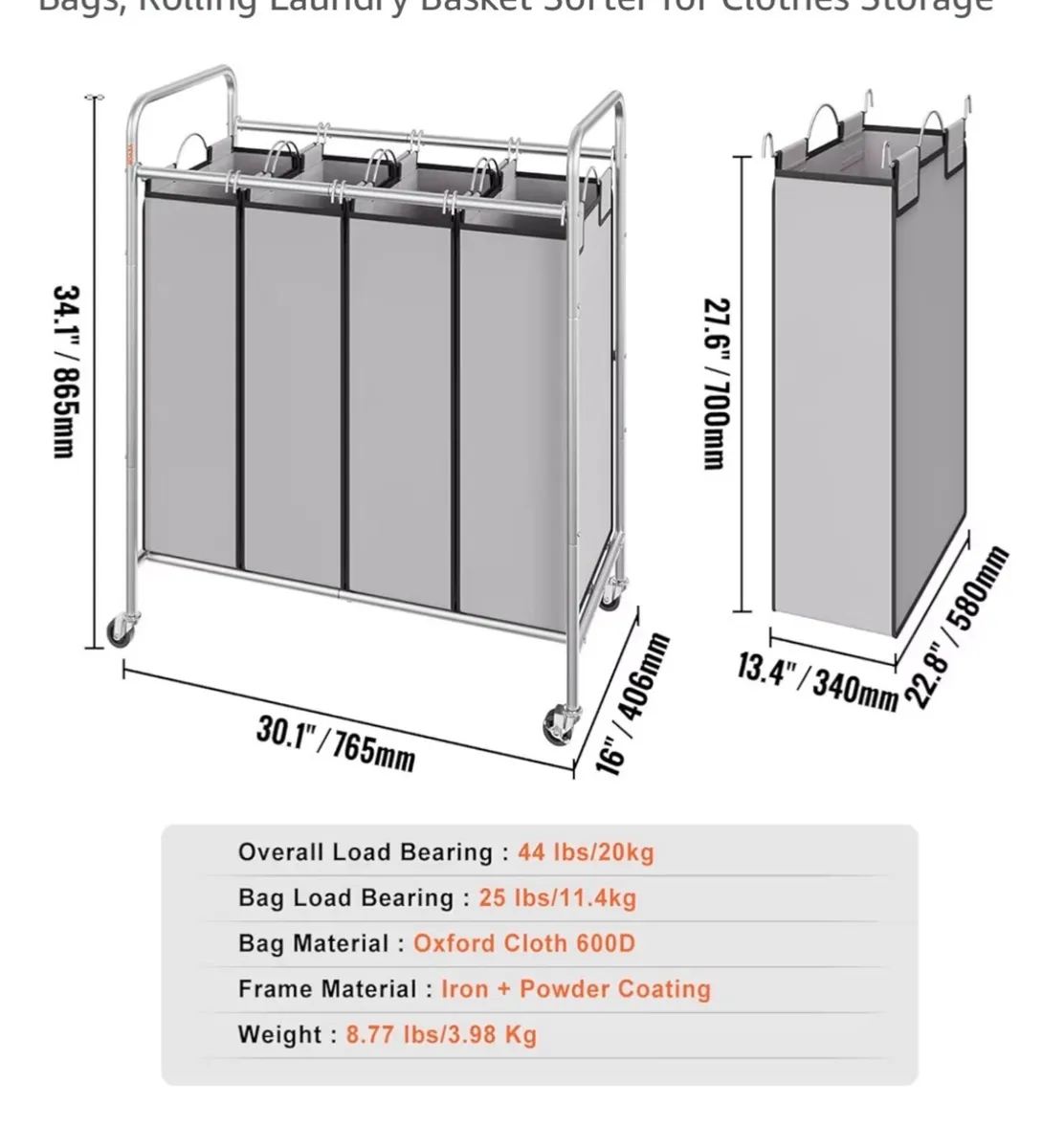 Laundry trolley - Image 1