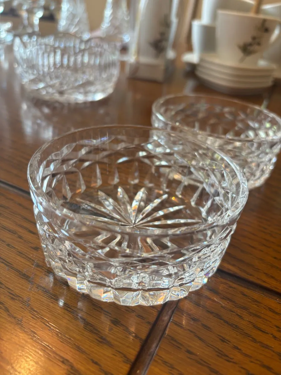 Crystal butter dishes x 2 - Image 2