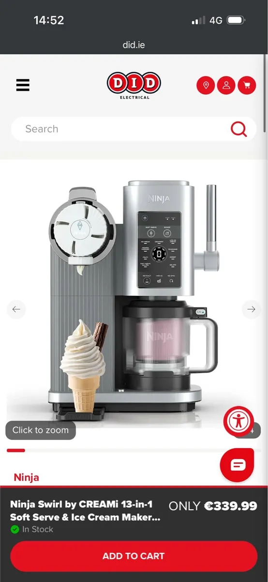 Ninja swirl ice cream machine