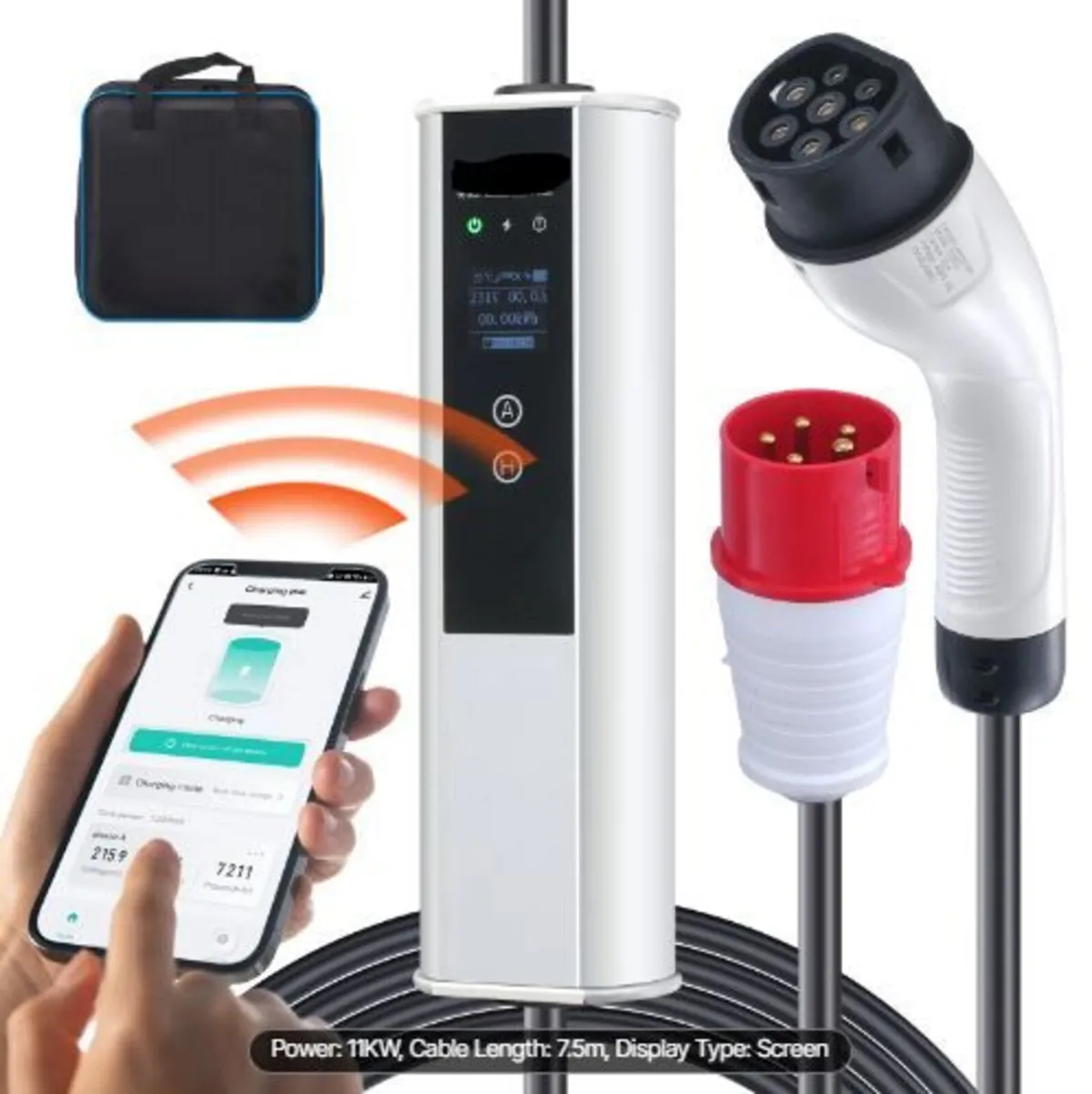 Portable EV Charger Type 2, 16A 3.68 kW/11 kW - Image 4