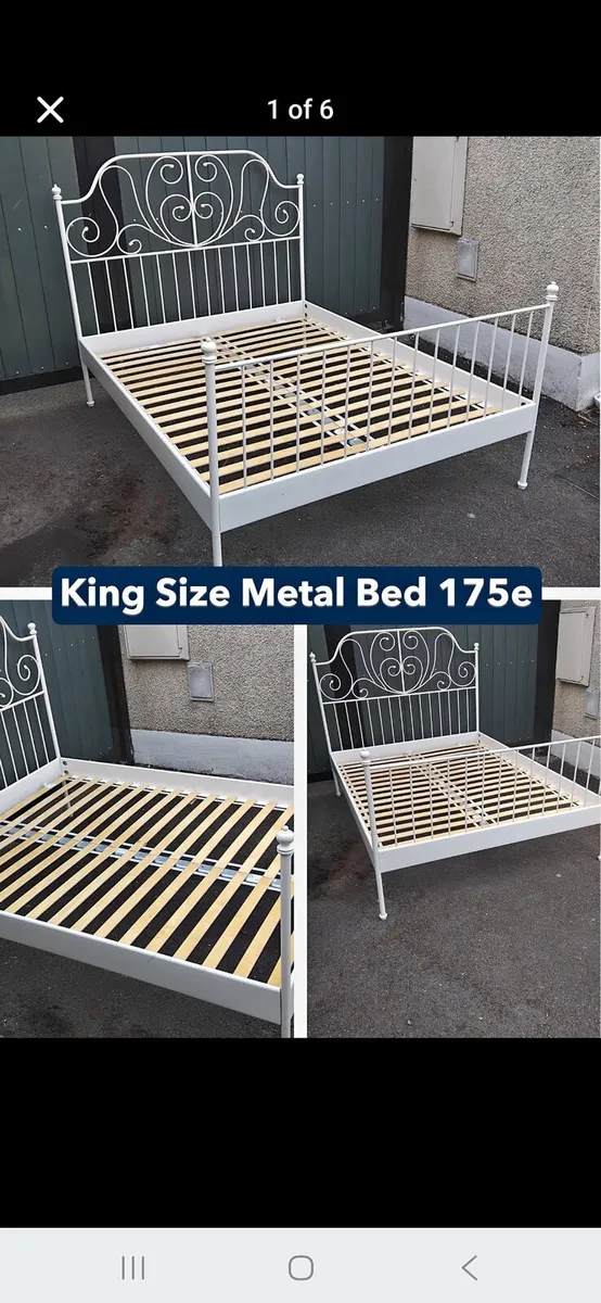 King-size bed frame