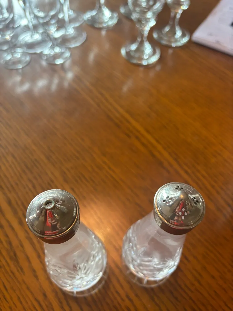 Crystal salt & pepper shakers - Image 2